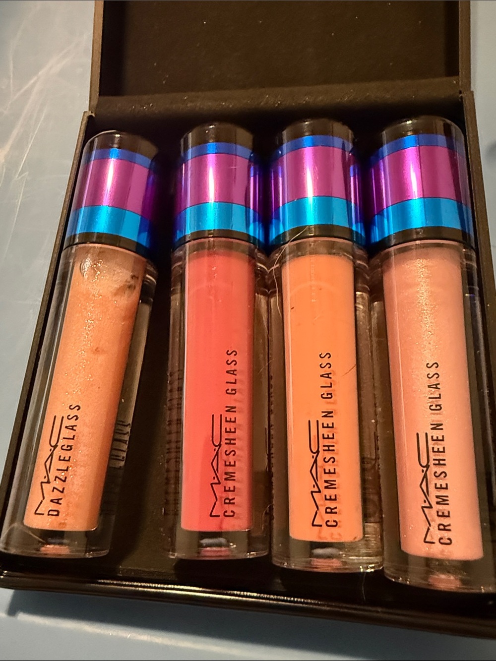MAC Cosmetics Lip Gloss Quartet in Peach, Coral & Pink Tones